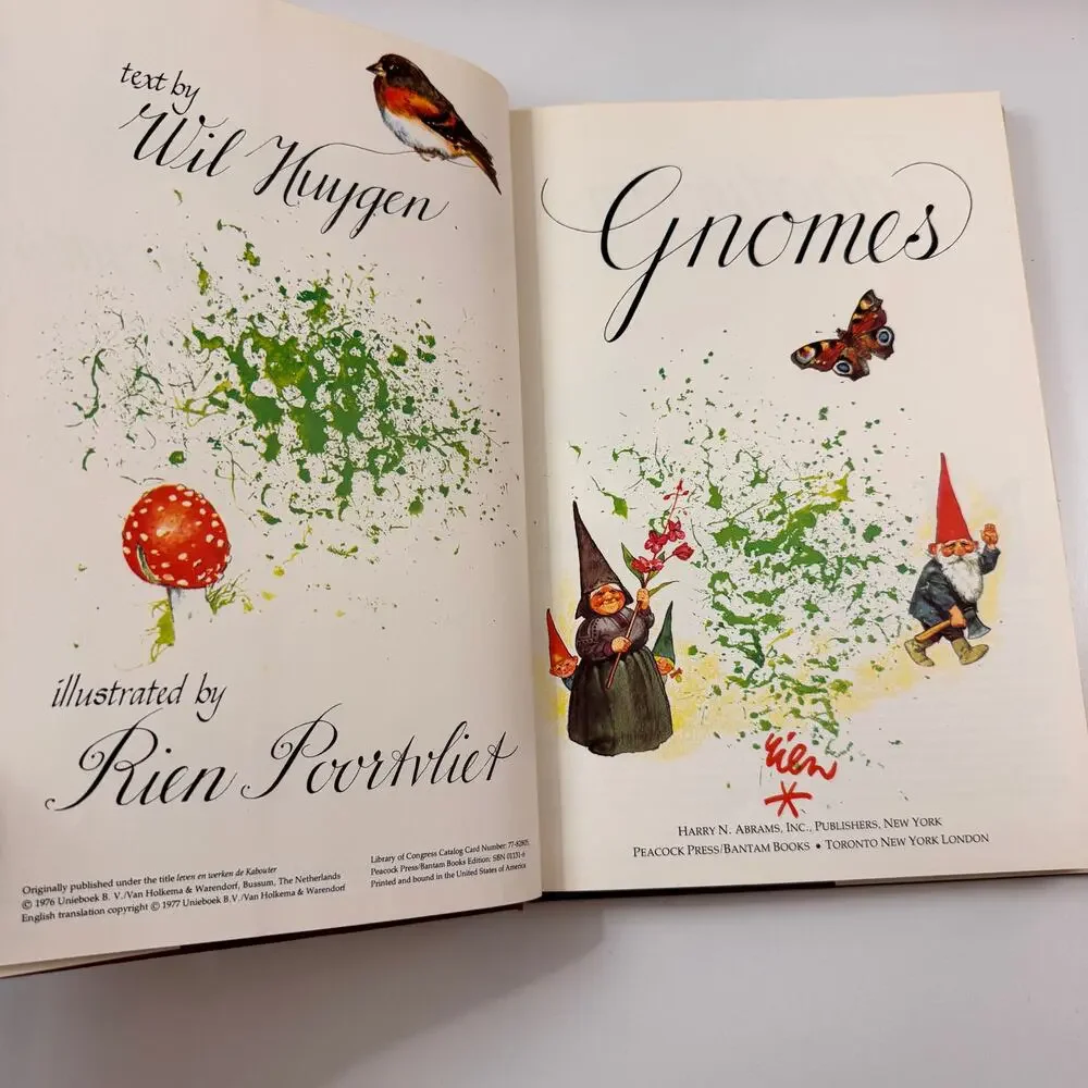 VTG Gnomes Book Rien Poortvliet Wil Huygen Watercolor Illustrations Hardcover